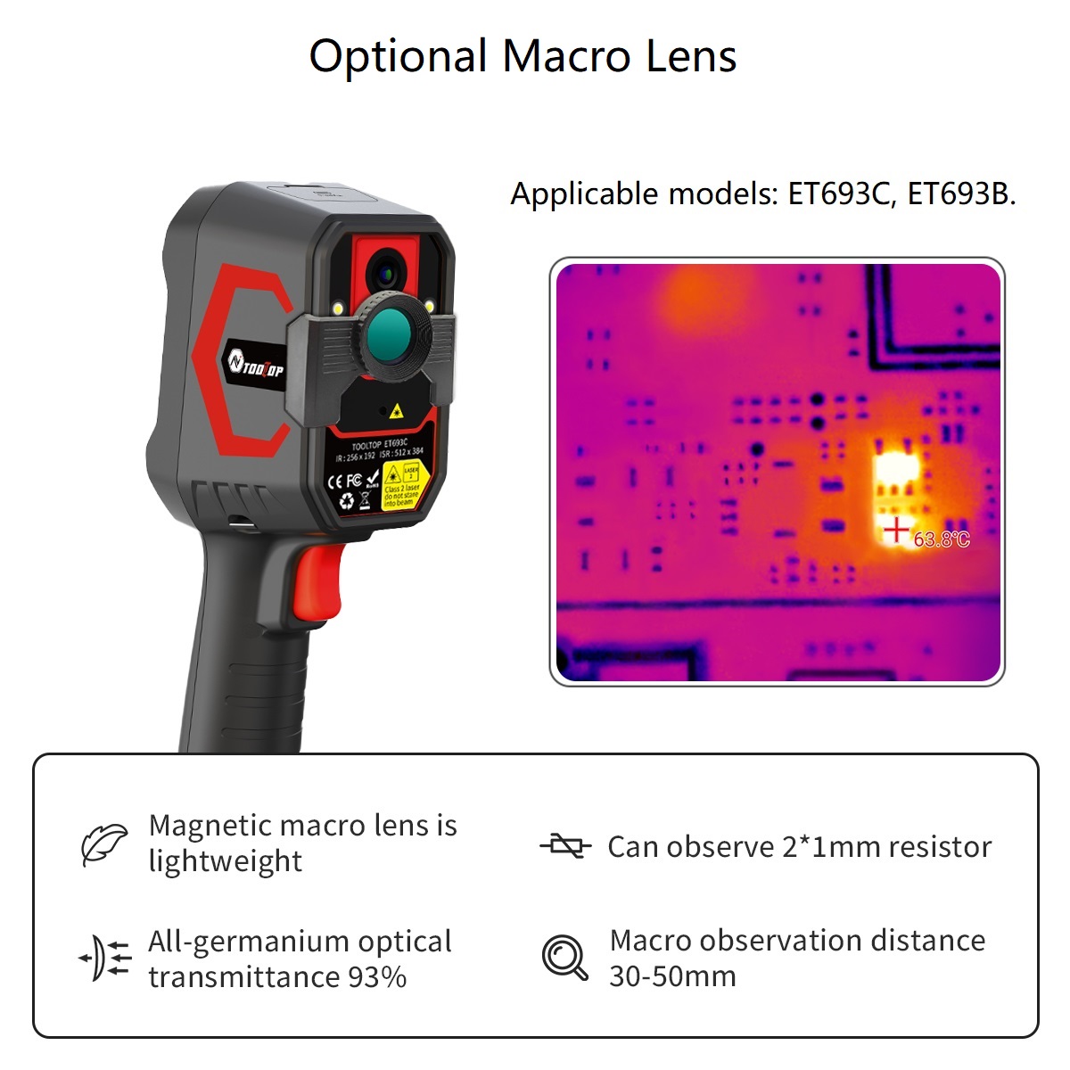 TOOLTOP ET693C Super IR 512x38 - Nf 521 Thermal Imaging Camera 评论和价格