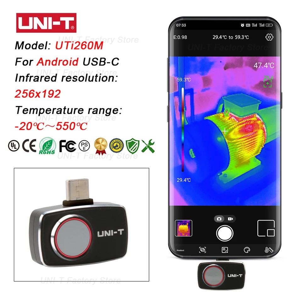 UNI-T Infrared Thermal Imaging - Thermal Imaging Camera 256X192 评论和价格